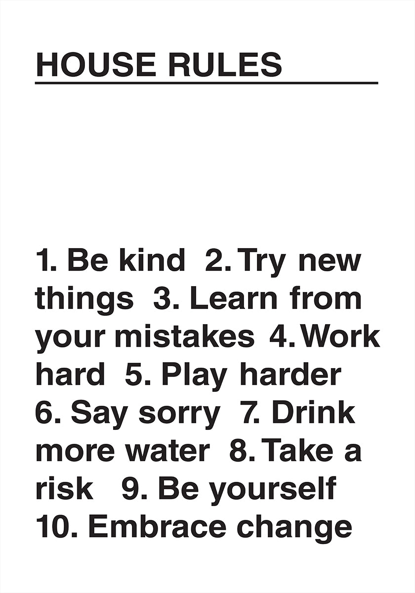 House Rules Plakat
