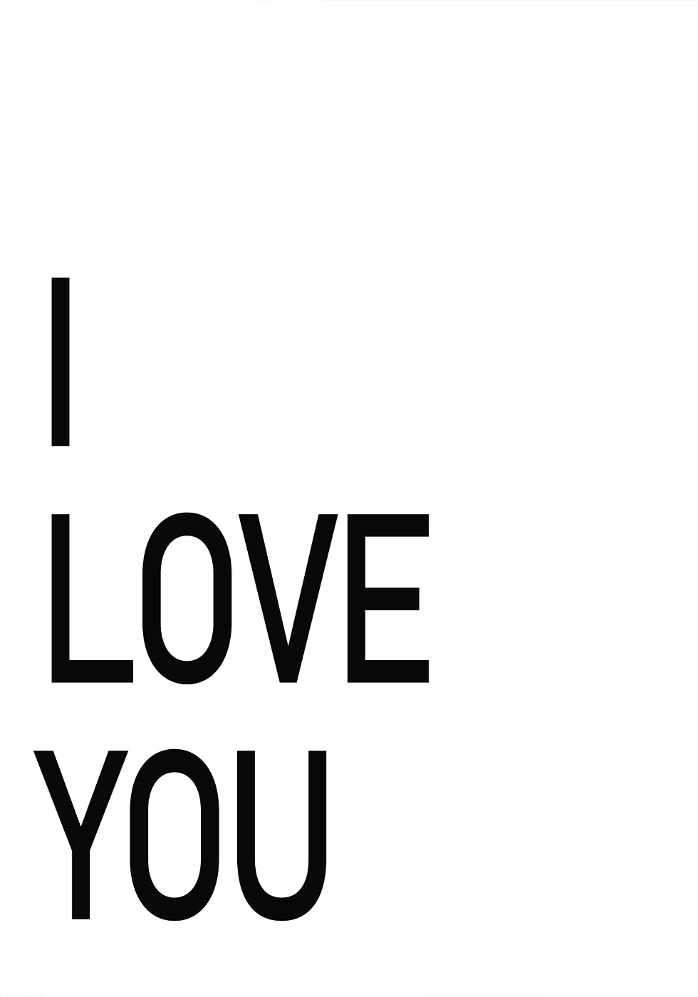 Minimalistic Love Statement Plakat