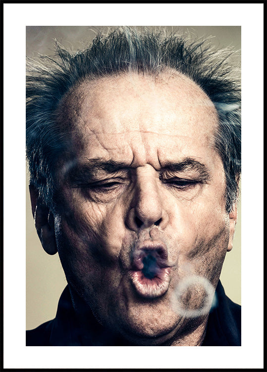 Jack Nicholson Smoking Portrait Plakat - Posterbox.dk