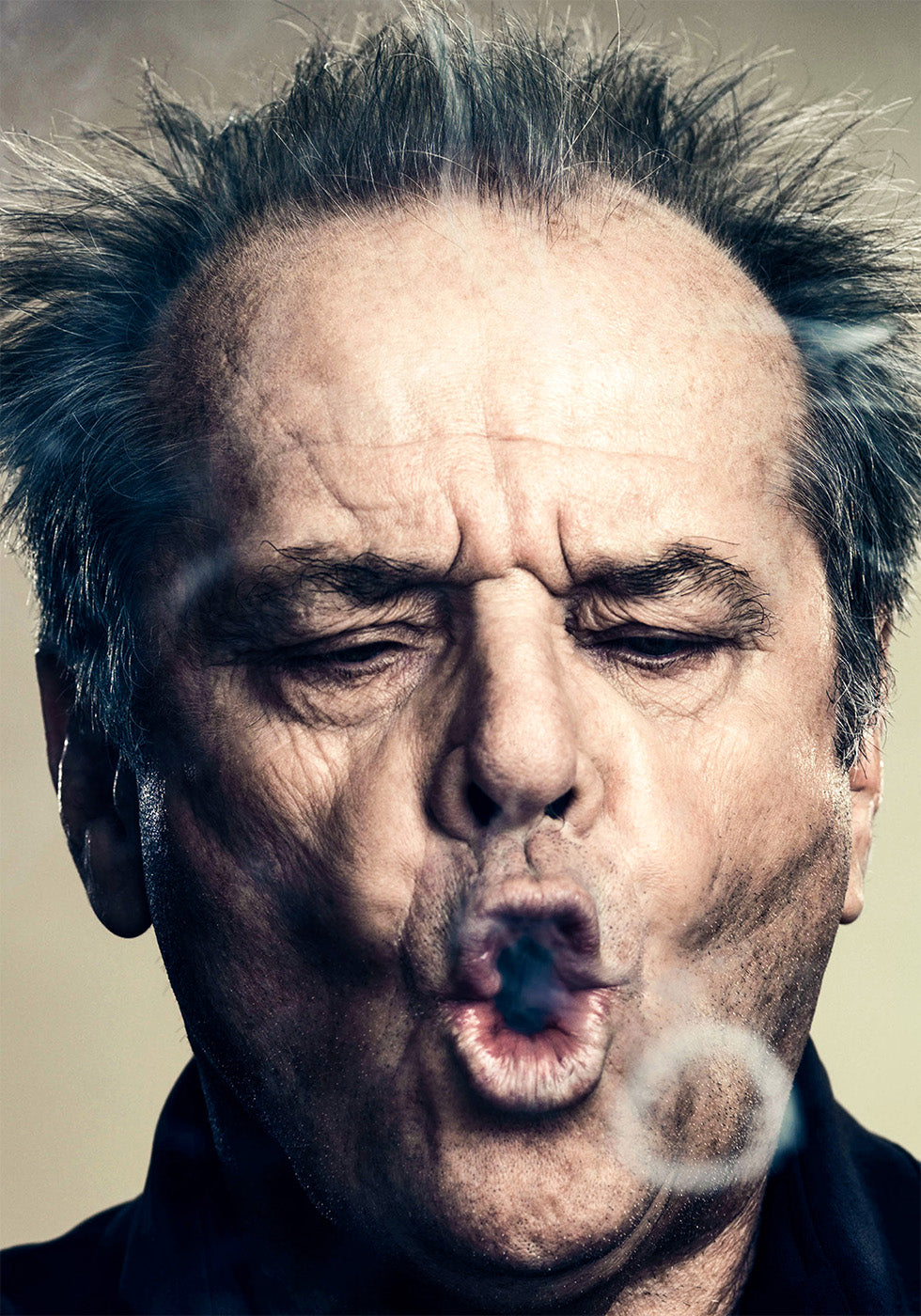Jack Nicholson Smoking Portrait Plakat - Posterbox.dk