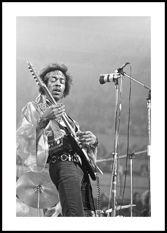 Jimi Hendrix Live Plakat - Posterbox.dk