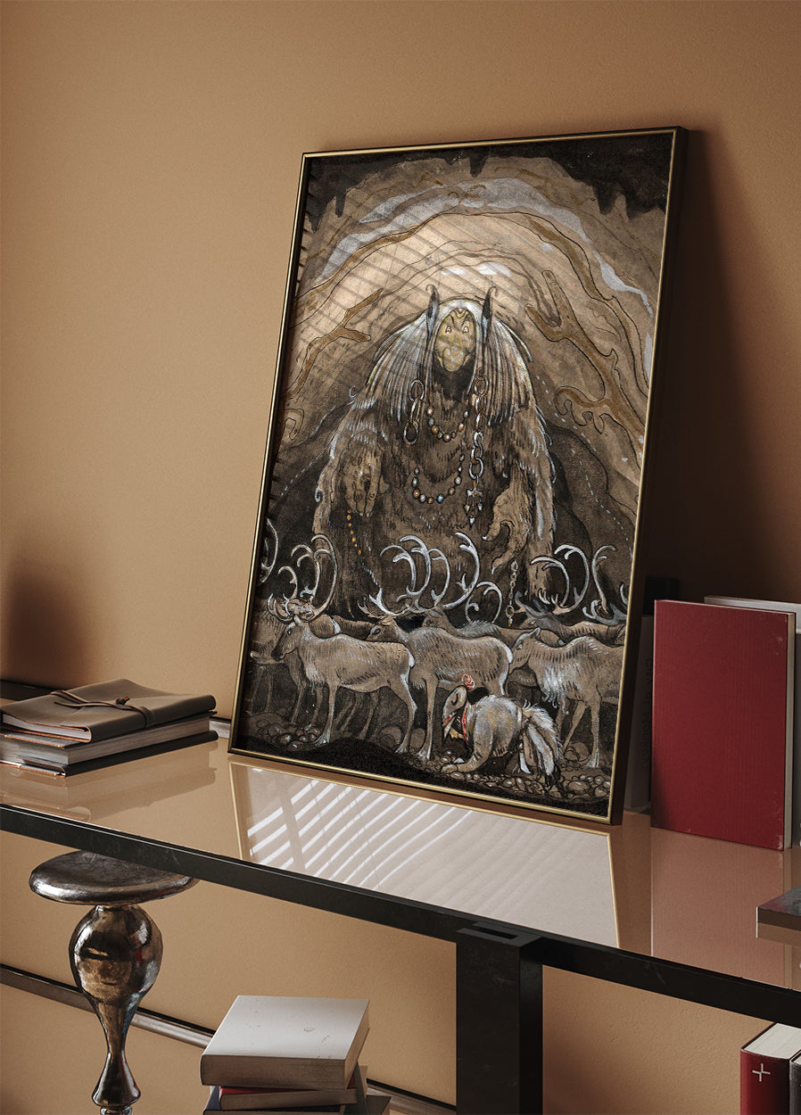 John Bauer Nilas Offer Julbocken II Plakat - Posterbox.dk