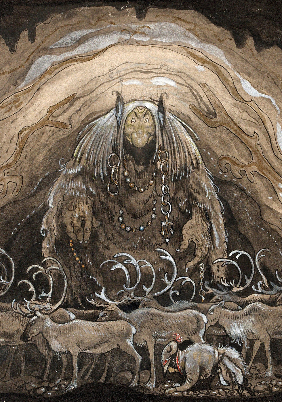 John Bauer Nilas Offer Julbocken II Plakat - Posterbox.dk