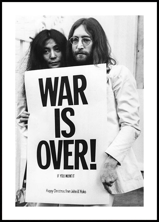 John Lennon & Yoko Ono - War is Over Plakat - Posterbox.dk