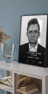 Johnny Cash Mug Shot Plakat - Posterbox.dk