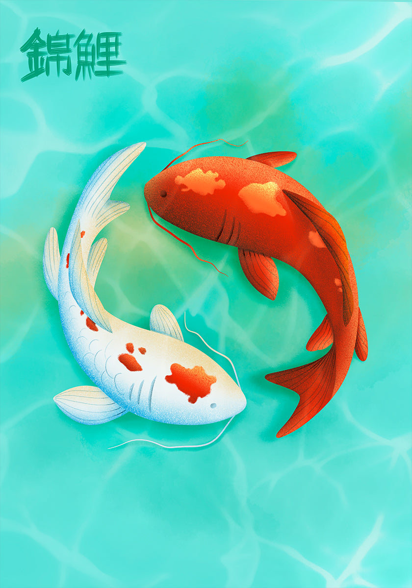 Koi Love Plakat