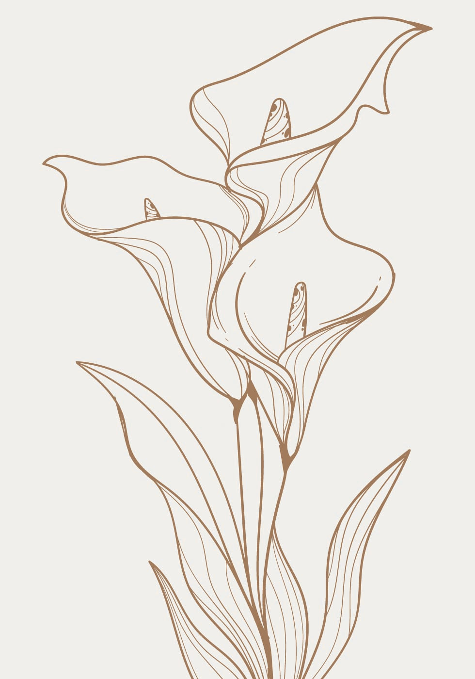 Line Art Flower No. 2 Plakat - Posterbox.dk
