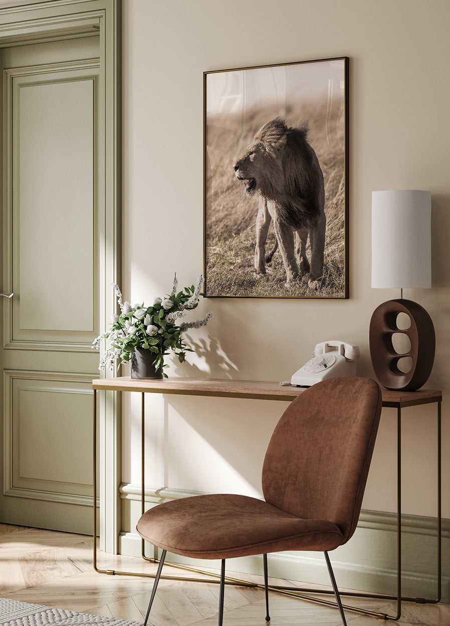 Lion In Profile Plakat - Posterbox.dk