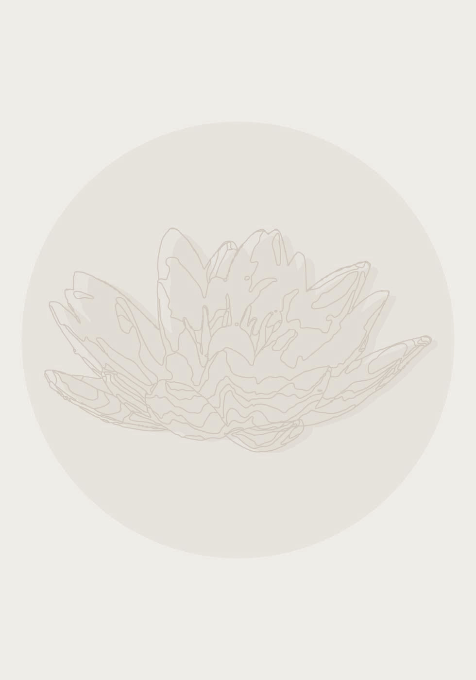 Lotus Serenity, Botanical Line Art Plakat