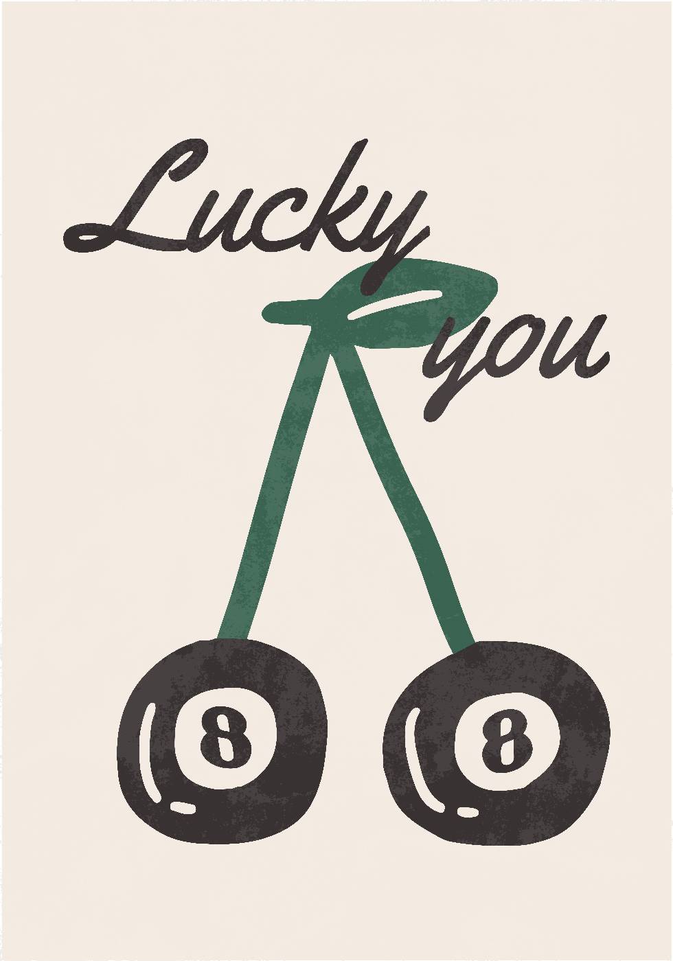 Lucky You Cherry Plakat - Posterbox.dk