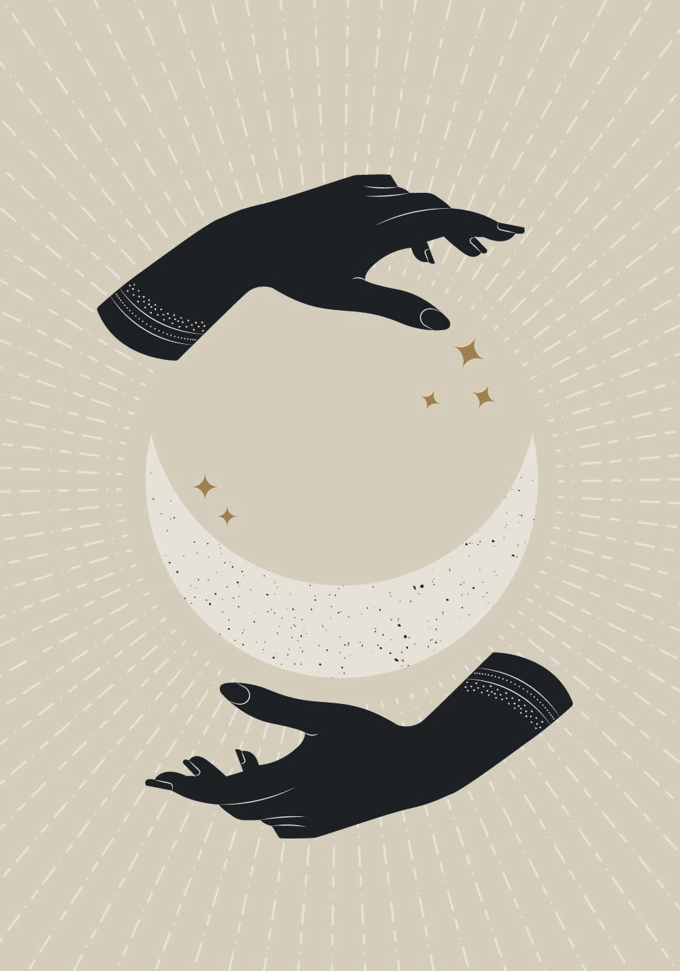Magic of the Moon, Celestial Hands and Crescent Plakat