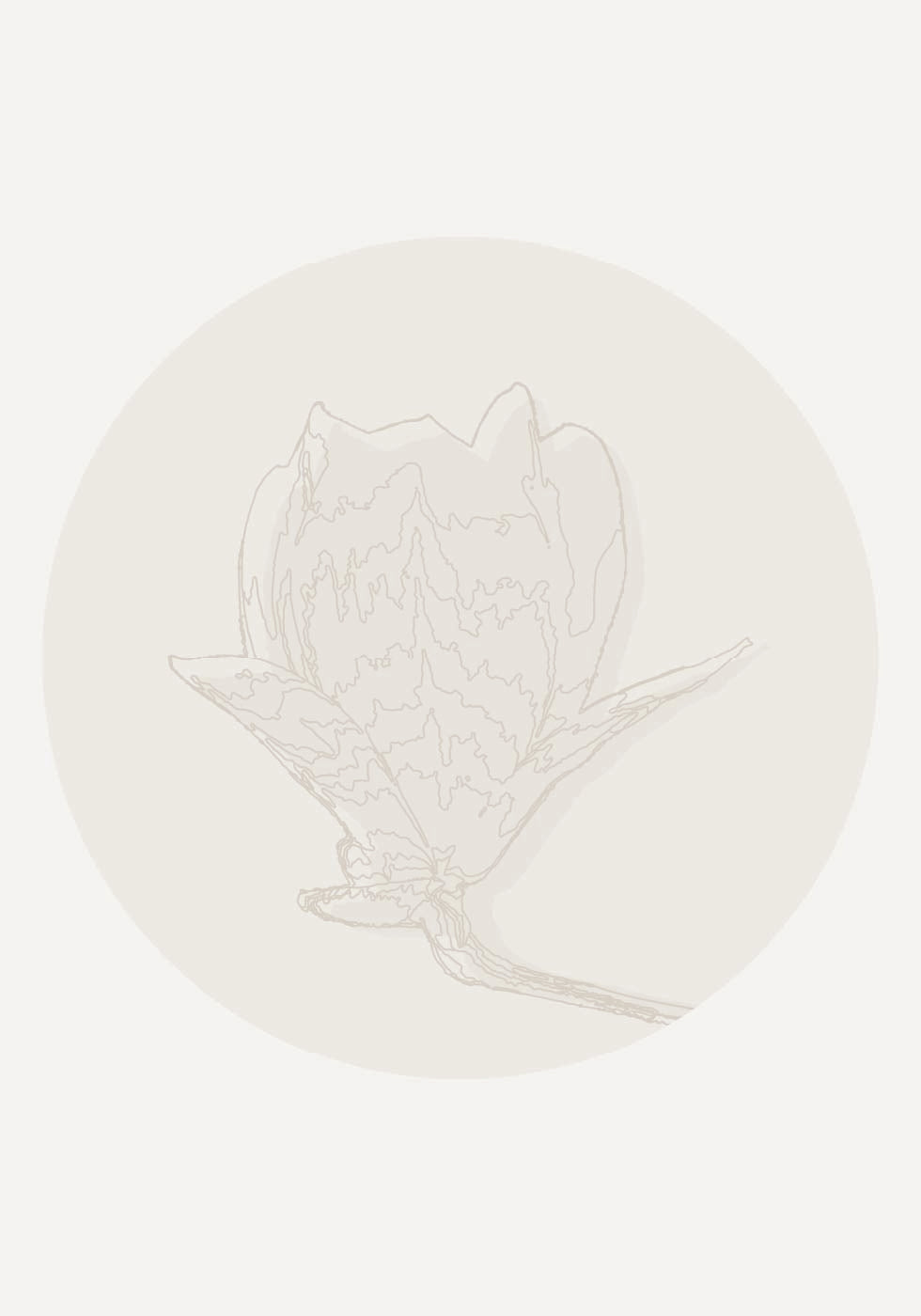 Magnolia Elegance, Botanical Line Art Plakat