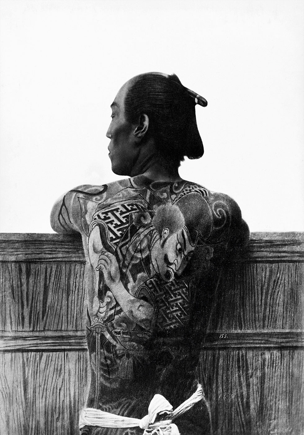 Man With Tattoo By Kusakabe Kimbei Plakat - Posterbox.dk