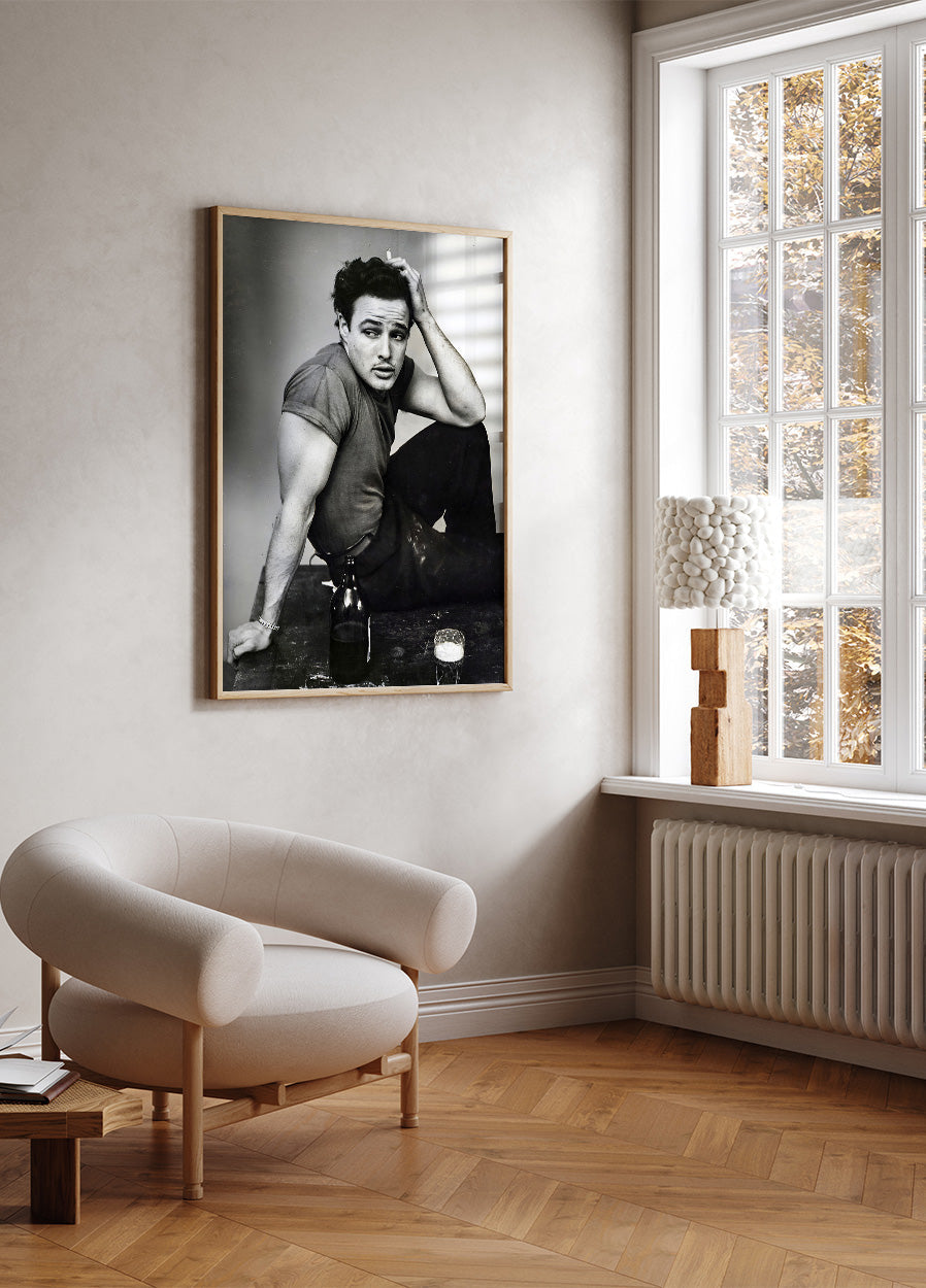Marlon Brando Vintage Portrait Plakat - Posterbox.dk