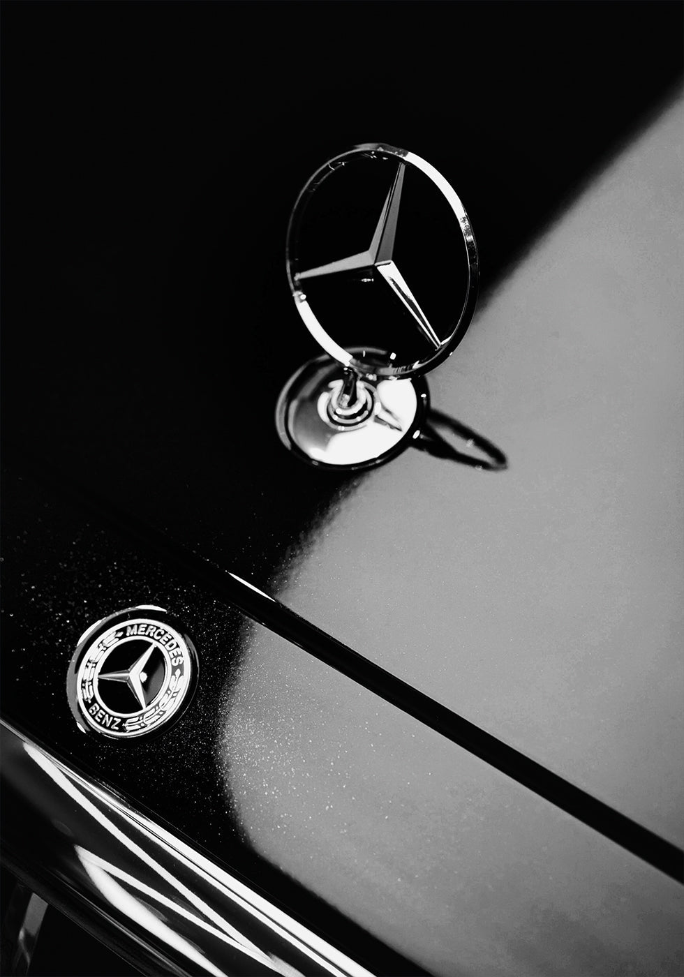 Mercedes Benz B&W Plakat