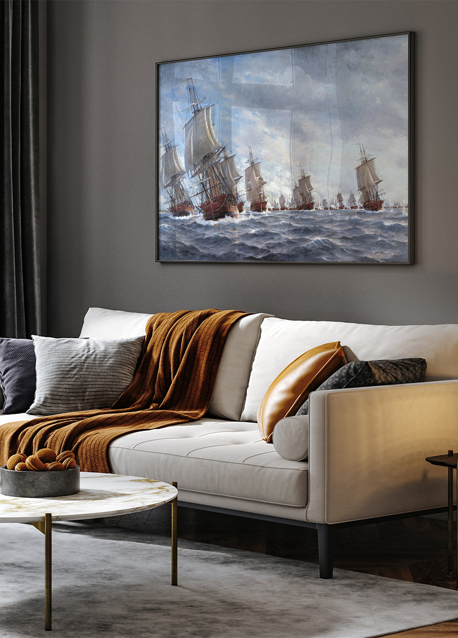 Naval Battle By Jacob Hagg Plakat - Posterbox.dk