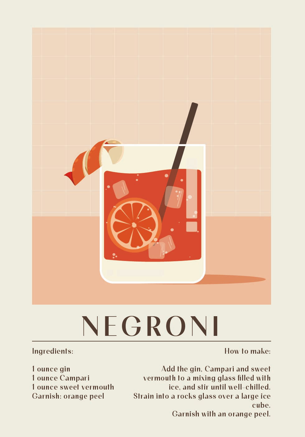 Negroni Plakat - Posterbox.dk