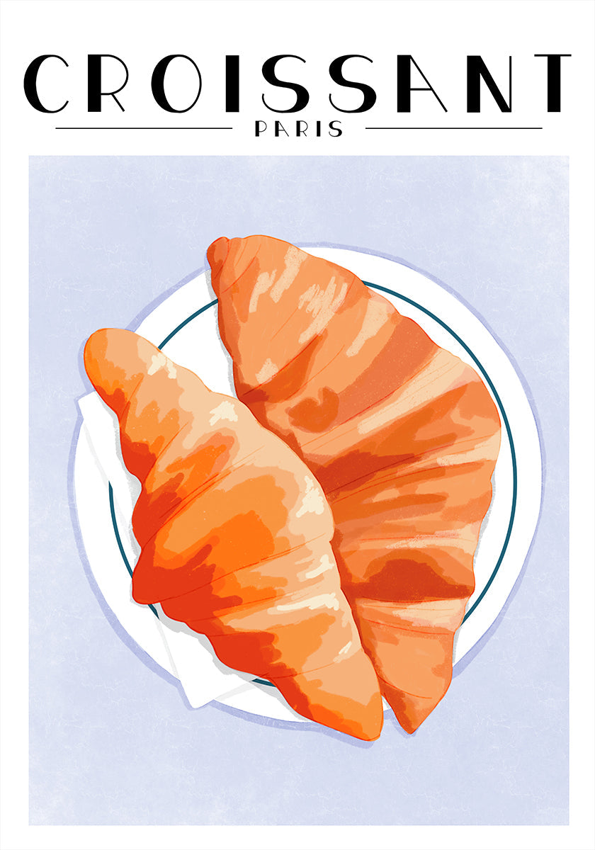 Croissant - Paris Plakat