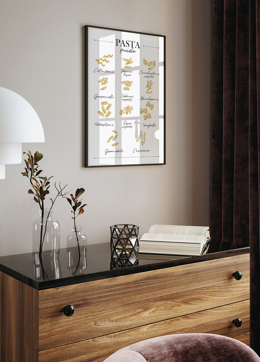 Pasta Guide Plakat - Posterbox.dk