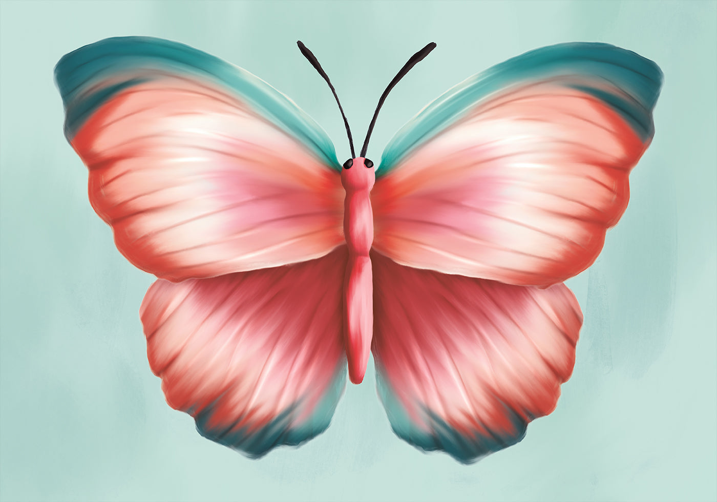 Pastel Butterfly Plakat