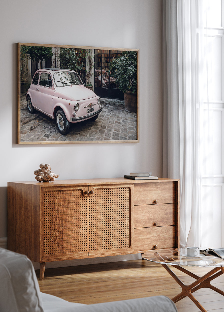 Pink Car Plakat - Posterbox.dk