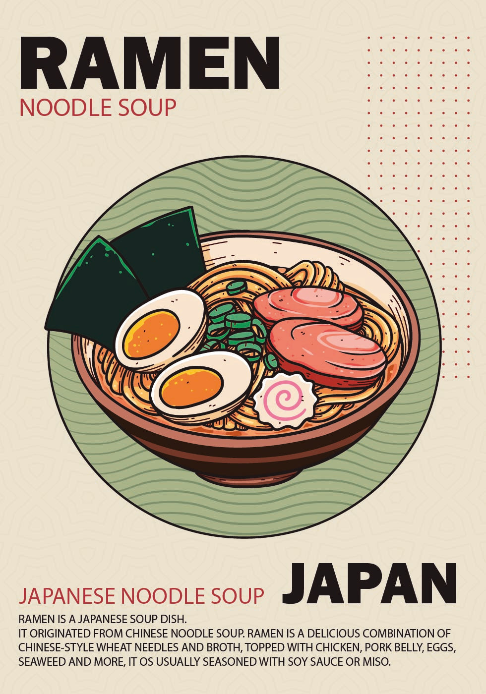 Ramen Noodle Soup Plakat - Posterbox.dk