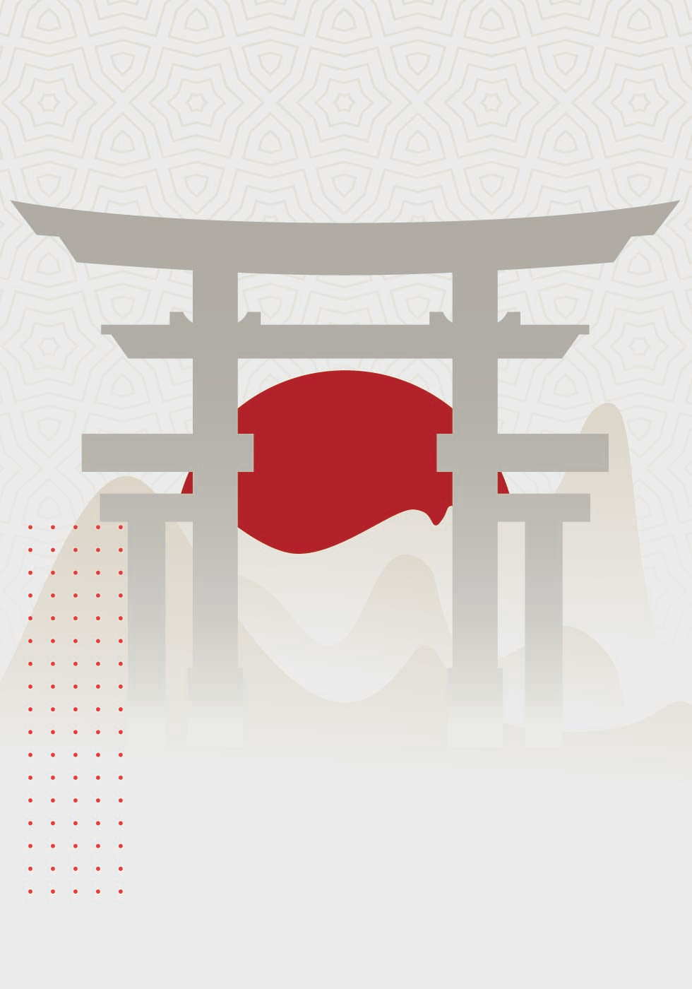 Torii Gate Red Sun Plakat