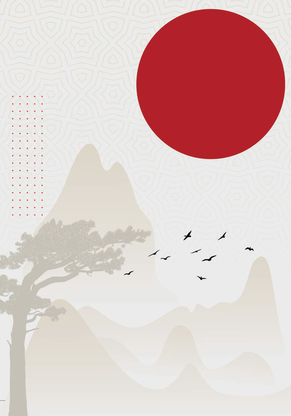 Red Sun Landscape Plakat