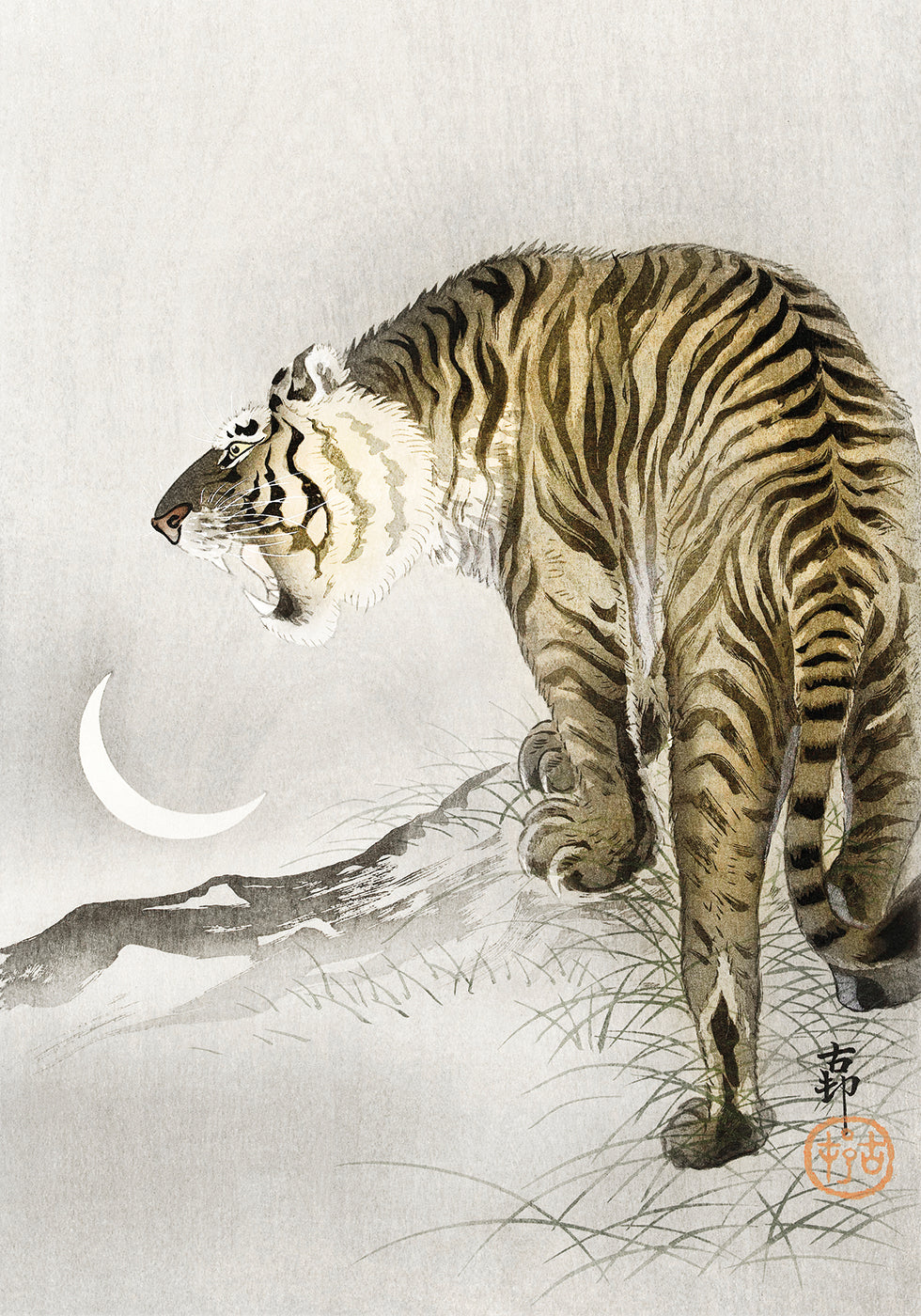 Roaring Tiger By Ohara Koson Plakat