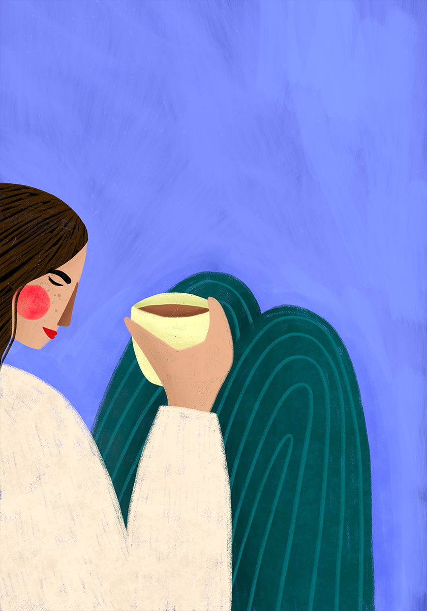 Sipping Coffee Plakat