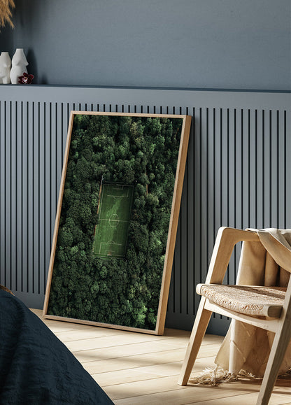 Soccer Field In The Forest Plakat