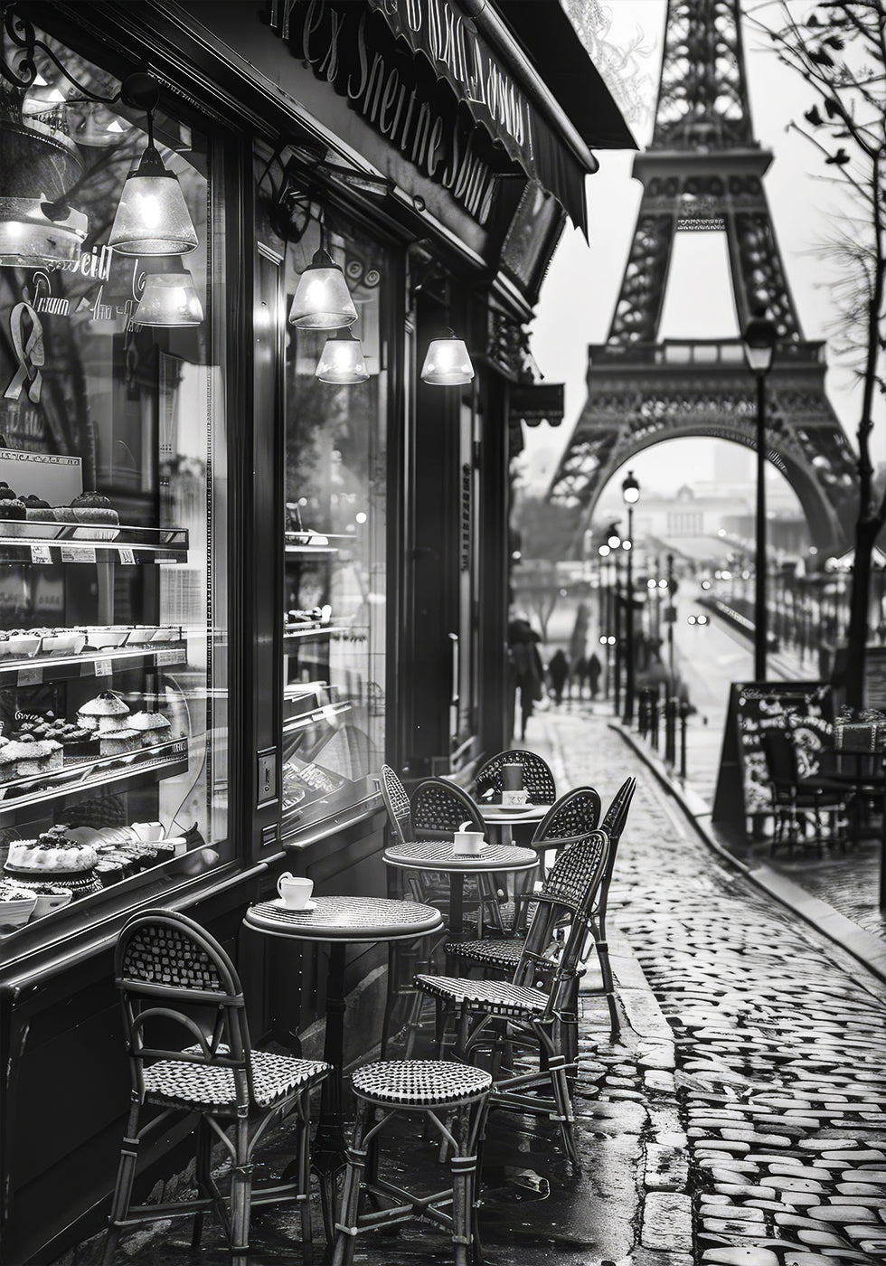 Street Cafe in Paris Plakat