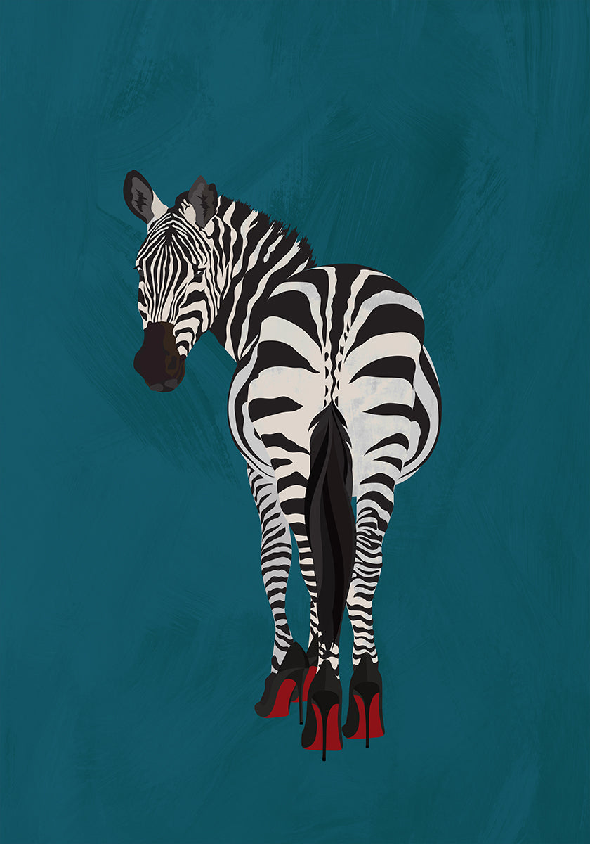 Zebra heels Plakat