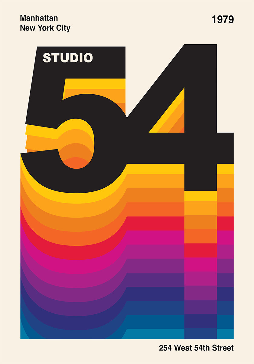 Studio 54 Retro Design Plakat