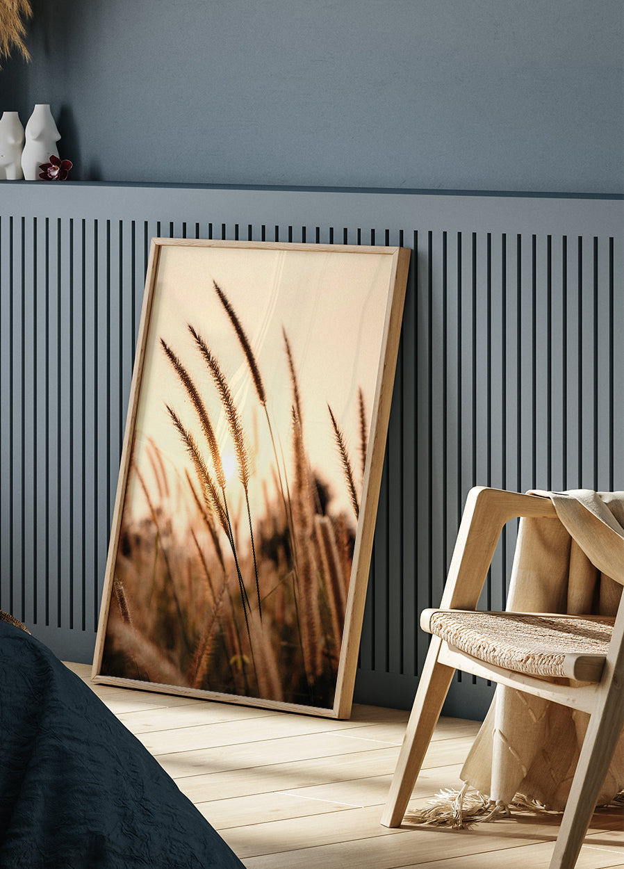Sunset Dry Grass Plakat - Posterbox.dk