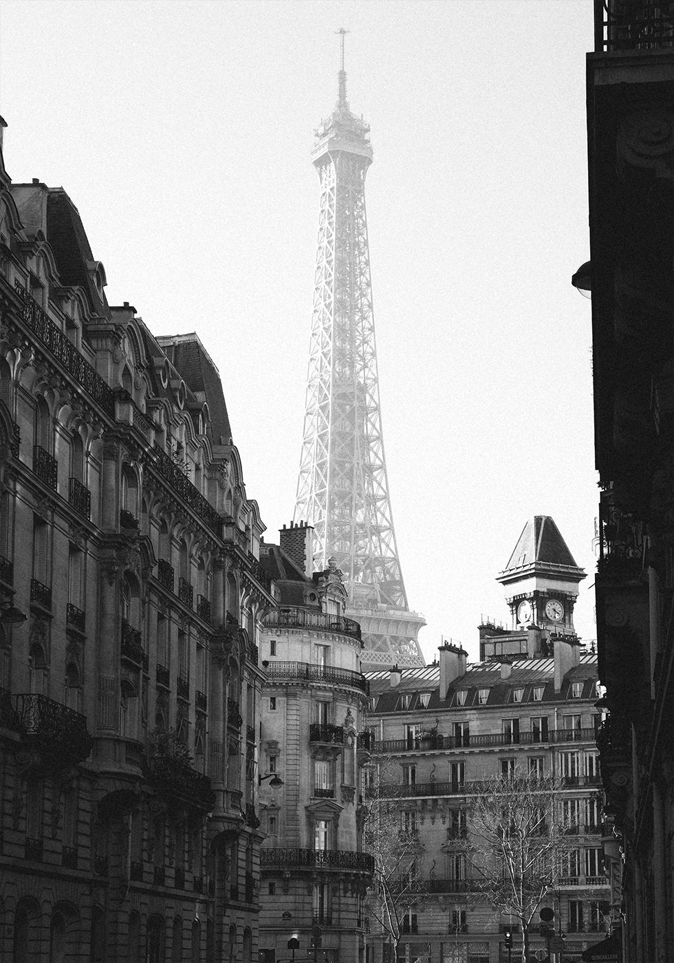 Eiffel Tower Paris Black & White Plakat