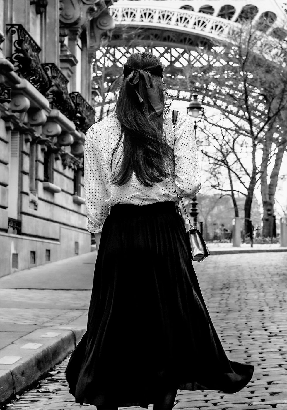 Parisian Elegance Eiffel Tower Black & White Plakat