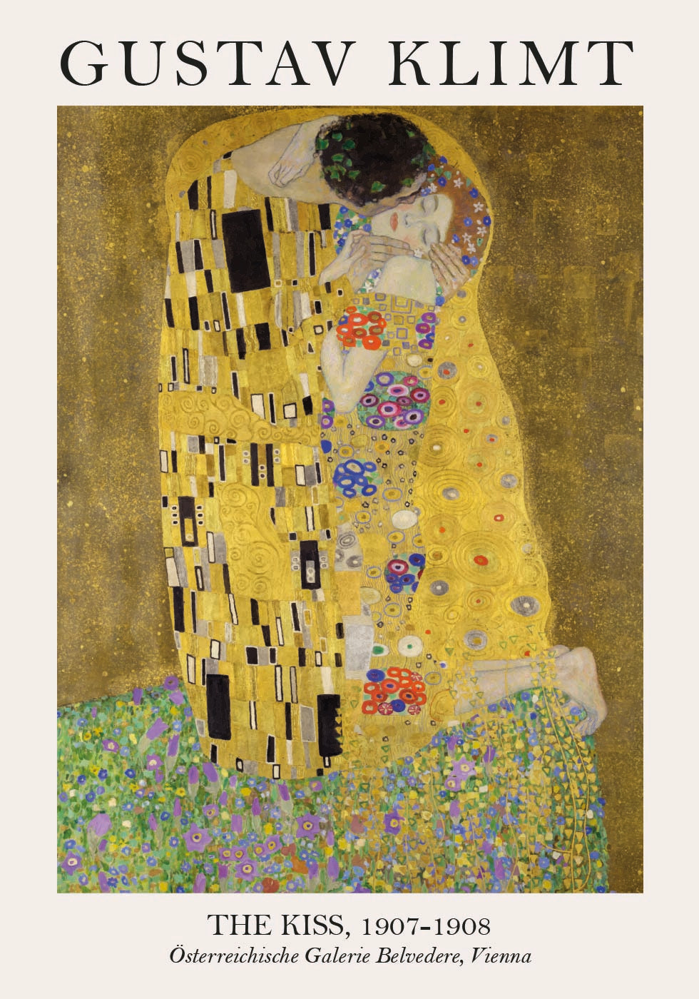 The Kiss By Gustav Klimt Plakat - Posterbox.dk