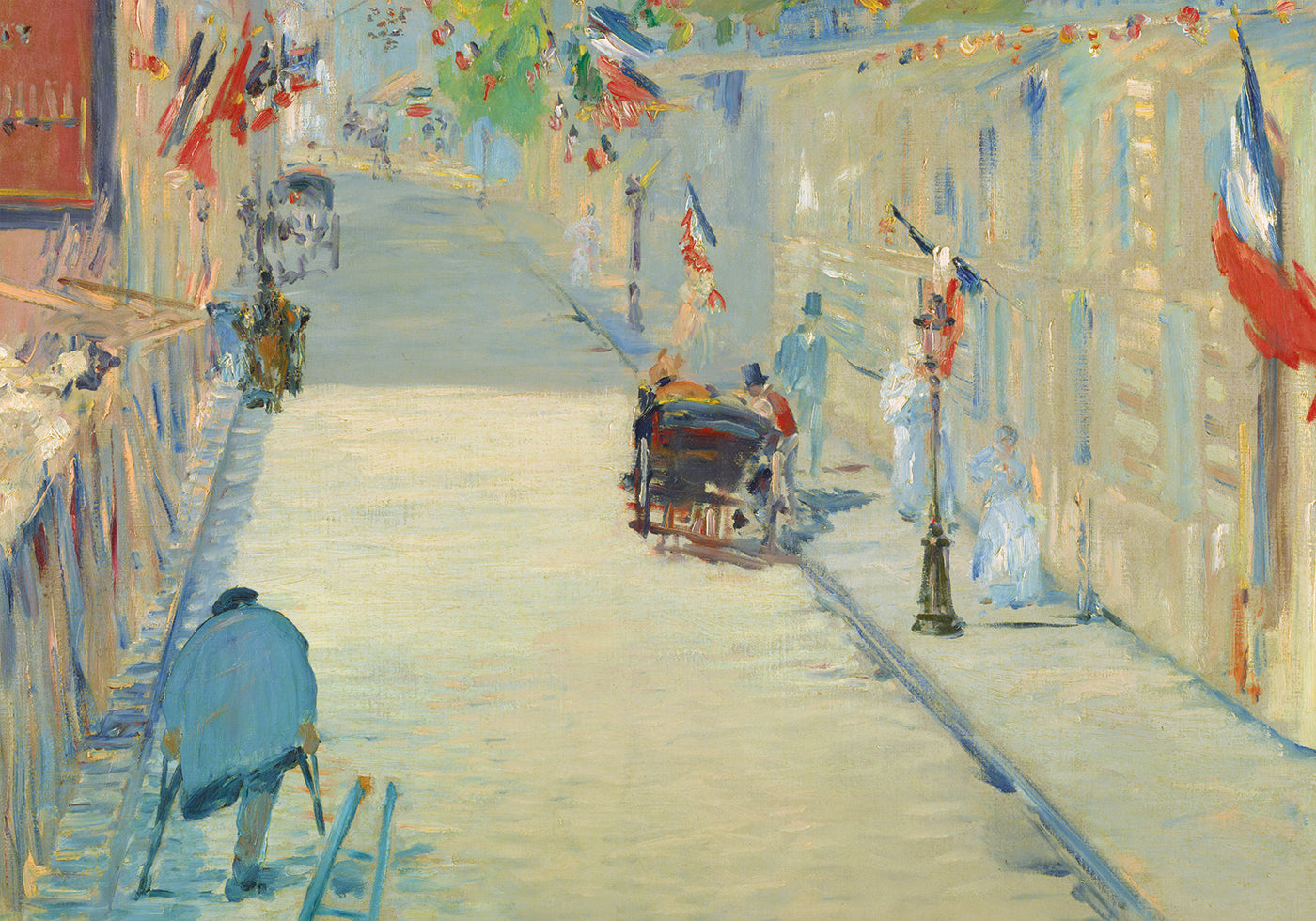 The Rue Mosnier With Flags By Édouard Manet Plakat - Posterbox.dk