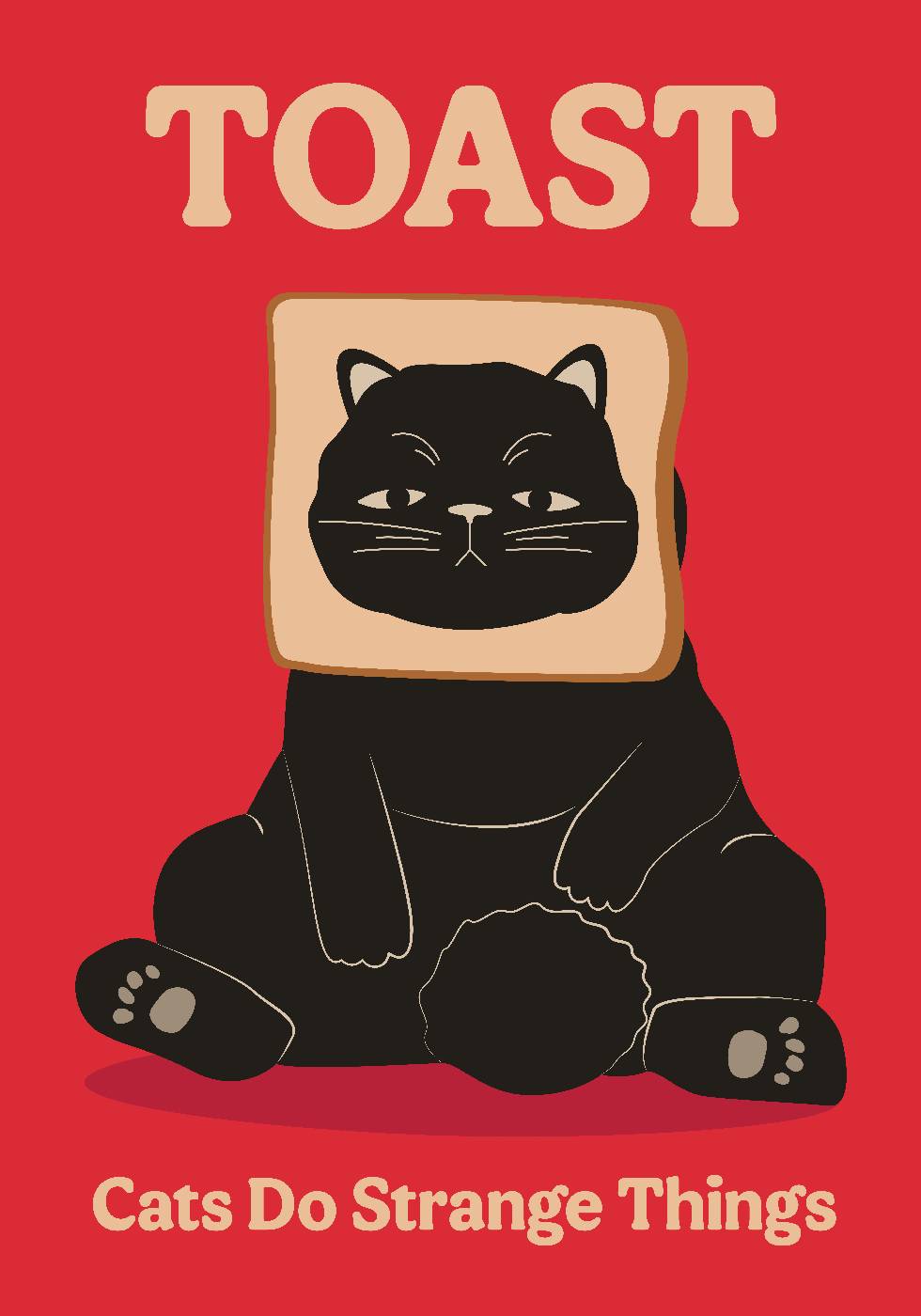 Toast Cat Plakat - Posterbox.dk