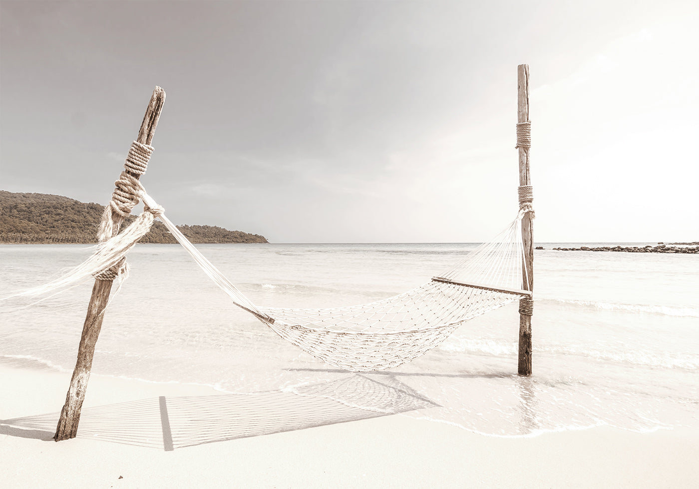 Tropical Beach Hammock Plakat - Posterbox.dk