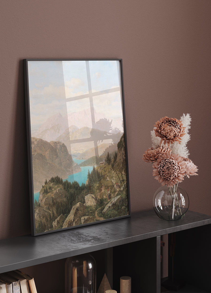 View Of The Königssee And The Untersberg By Josef von Schlögl Plakat - Posterbox.dk