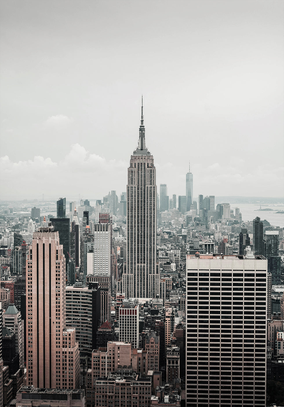 Skyline of New York City with the Empire State Building Plakat - Posterbox.dk