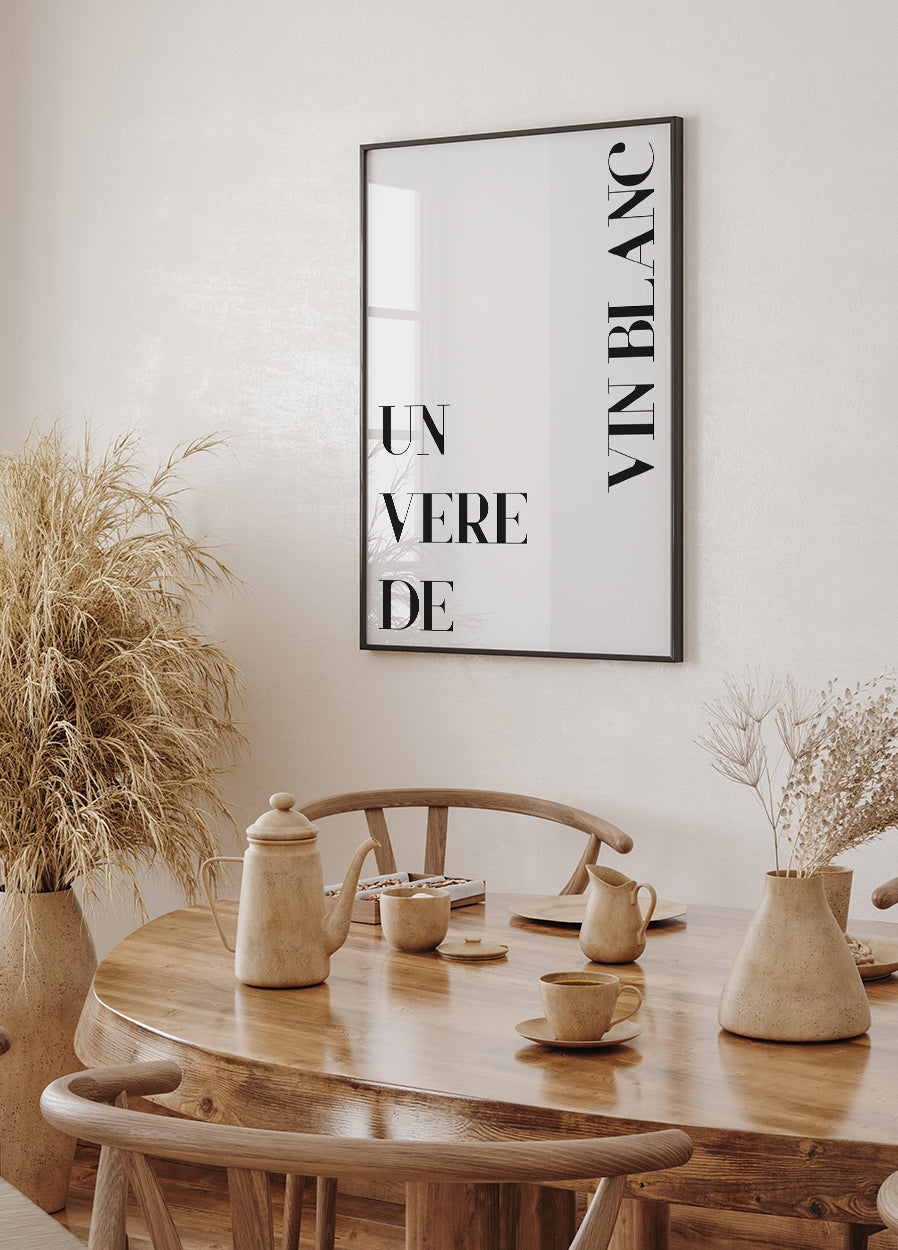 Vin Blanc Plakat - Posterbox.dk