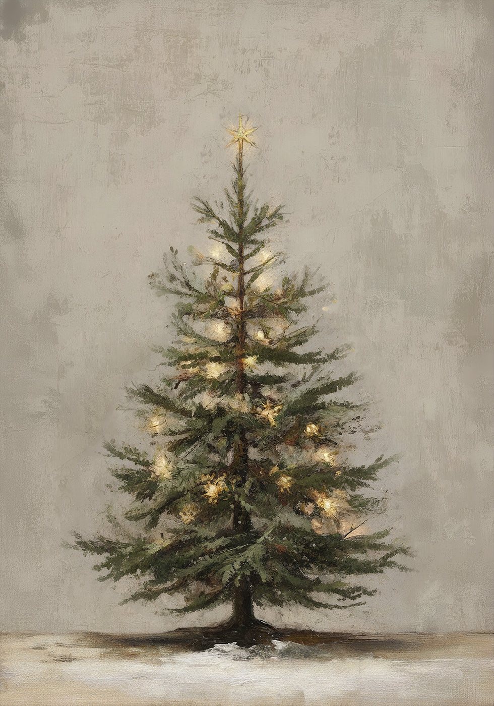 Vintage Christmas Tree Plakat