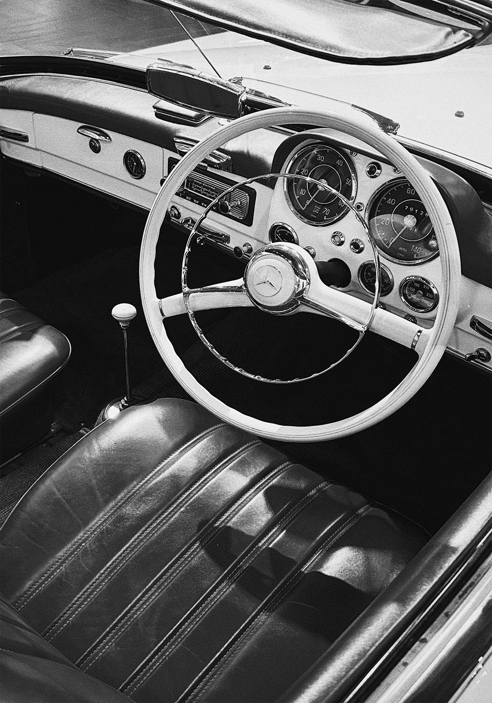 Vintage Mercedes Car Seat Plakat - Posterbox.dk