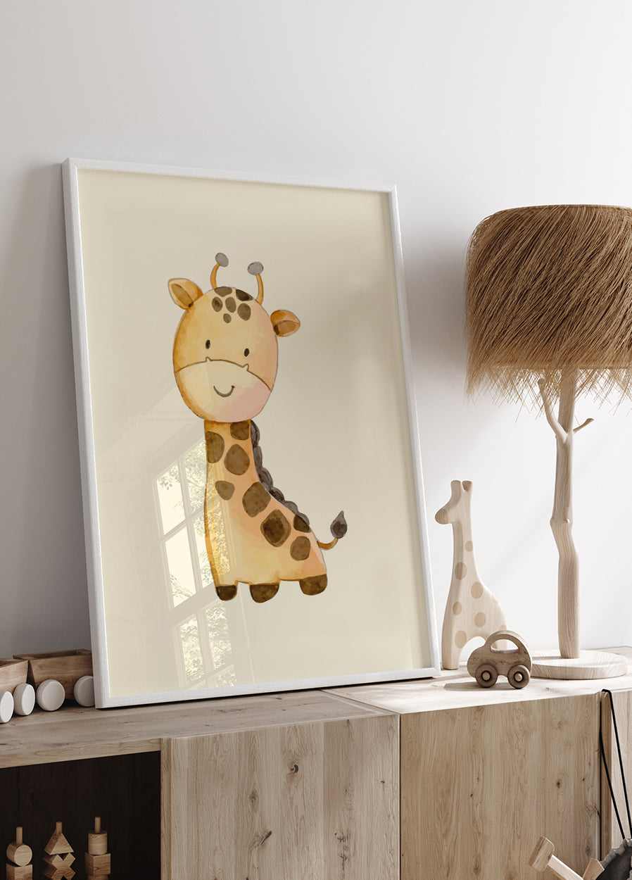 Watercolor Giraffe Plakat - Posterbox.dk