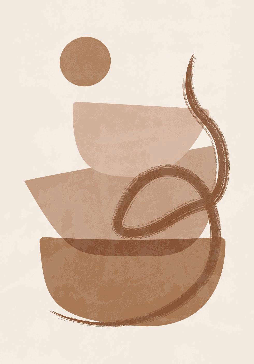 Watercolor Shapes Plakat - Posterbox.dk