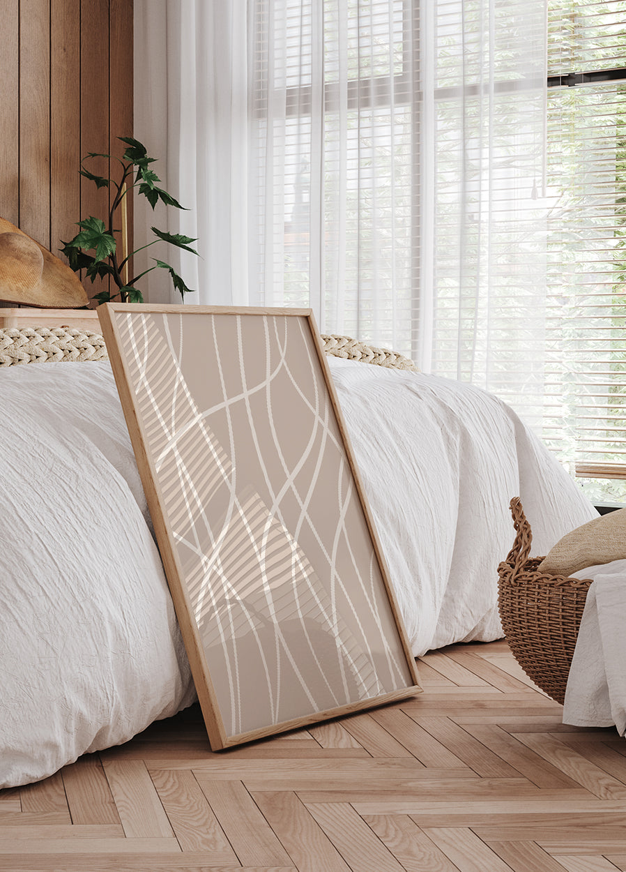 White Line Art Plakat - Posterbox.dk