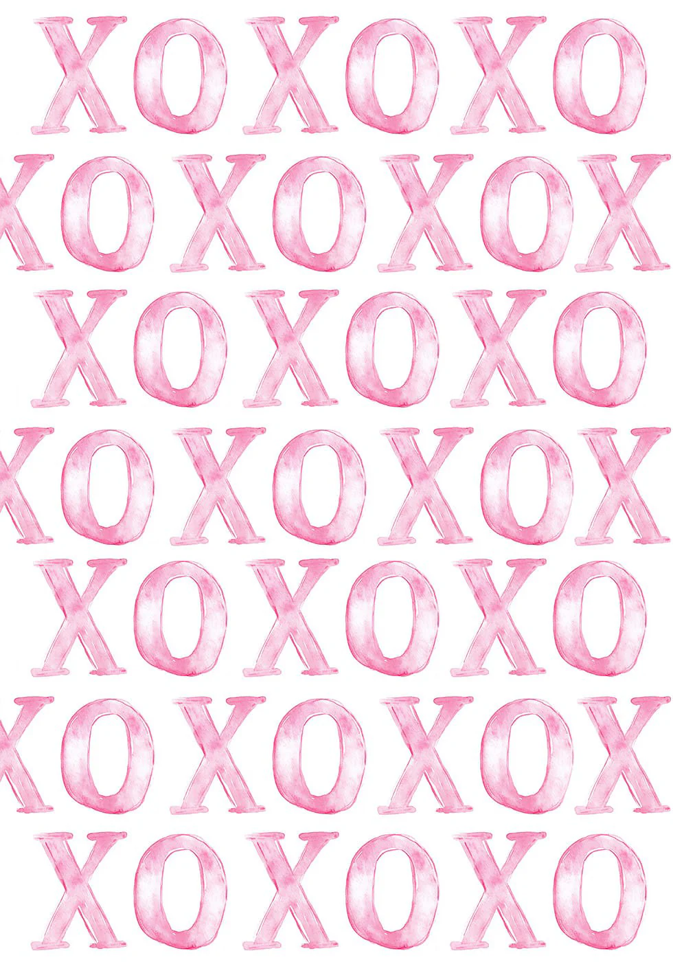 XOXO Pink Pattern Plakat